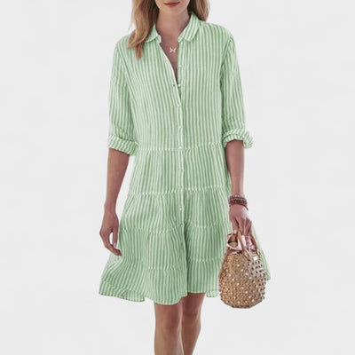 Zerrin™ | Elegantes Gestreiftes Kleid