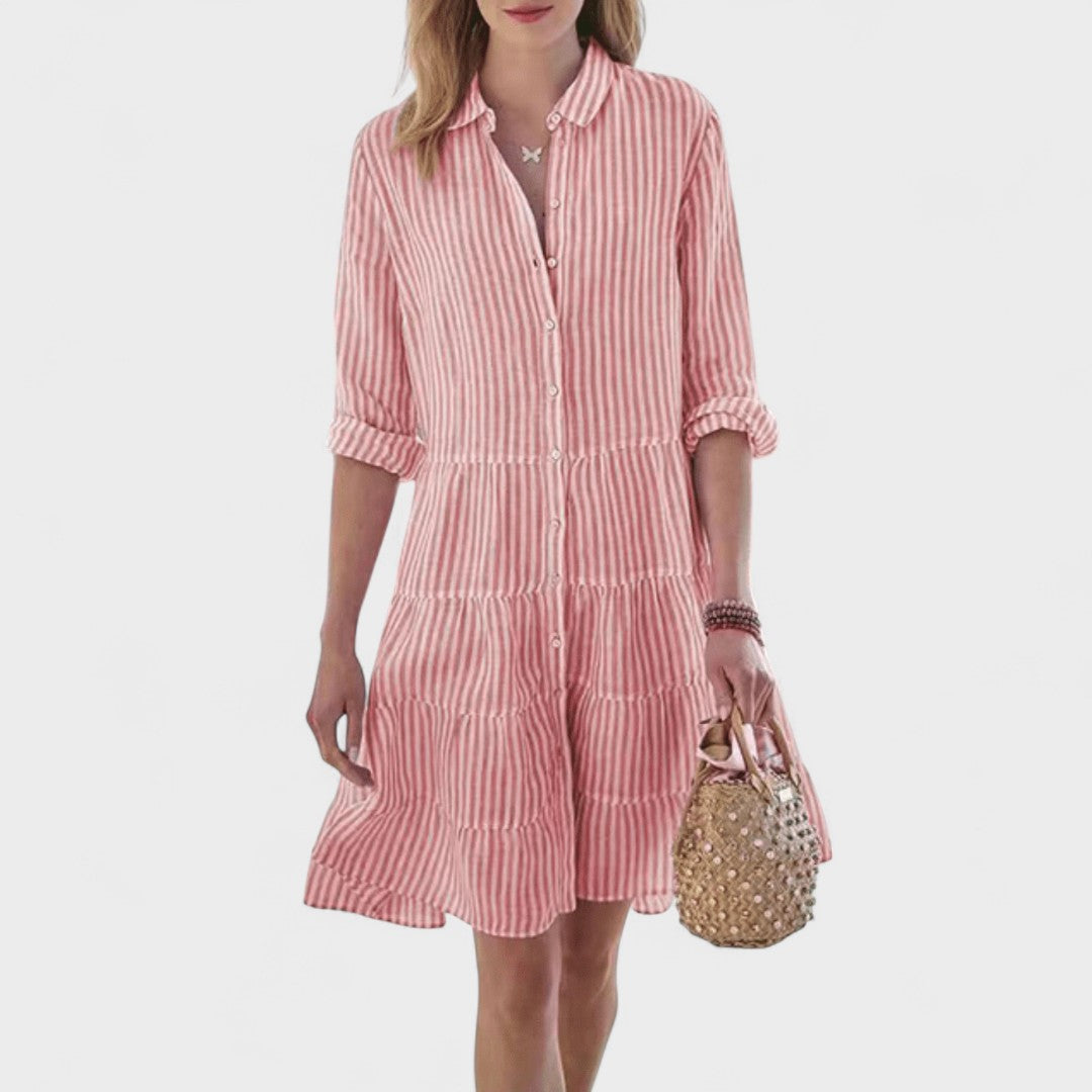 Zerrin™ | Elegantes Gestreiftes Kleid