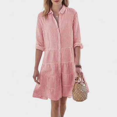 Zerrin™ | Elegantes Gestreiftes Kleid