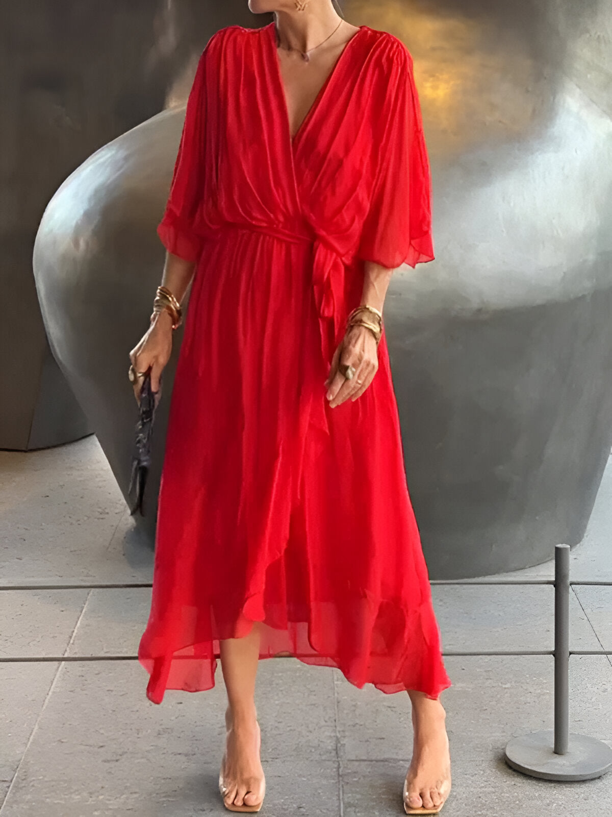 Monica™ | Elegantes Chiffonkleid